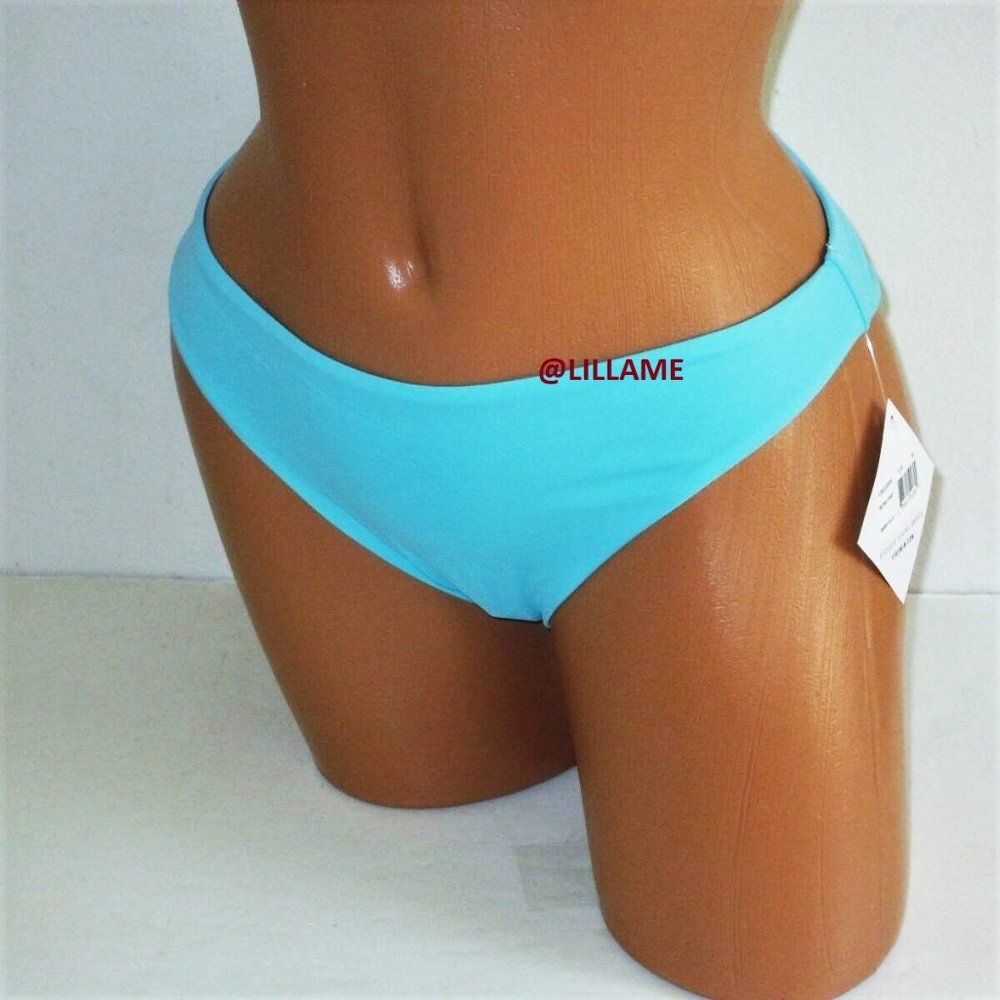 Vicious Young Babes VYB Swim Bikini Bottom Size M L Cheeky Aqua Blue Turquoise
